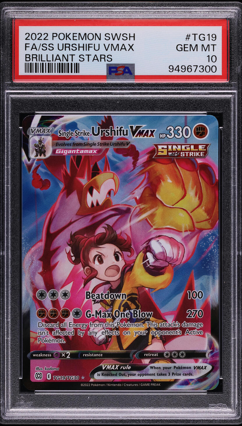 2022 Pokemon SWSH Brilliant Stars Full Art Urshifu VMAX #TG19 PSA 10 GEM MINT