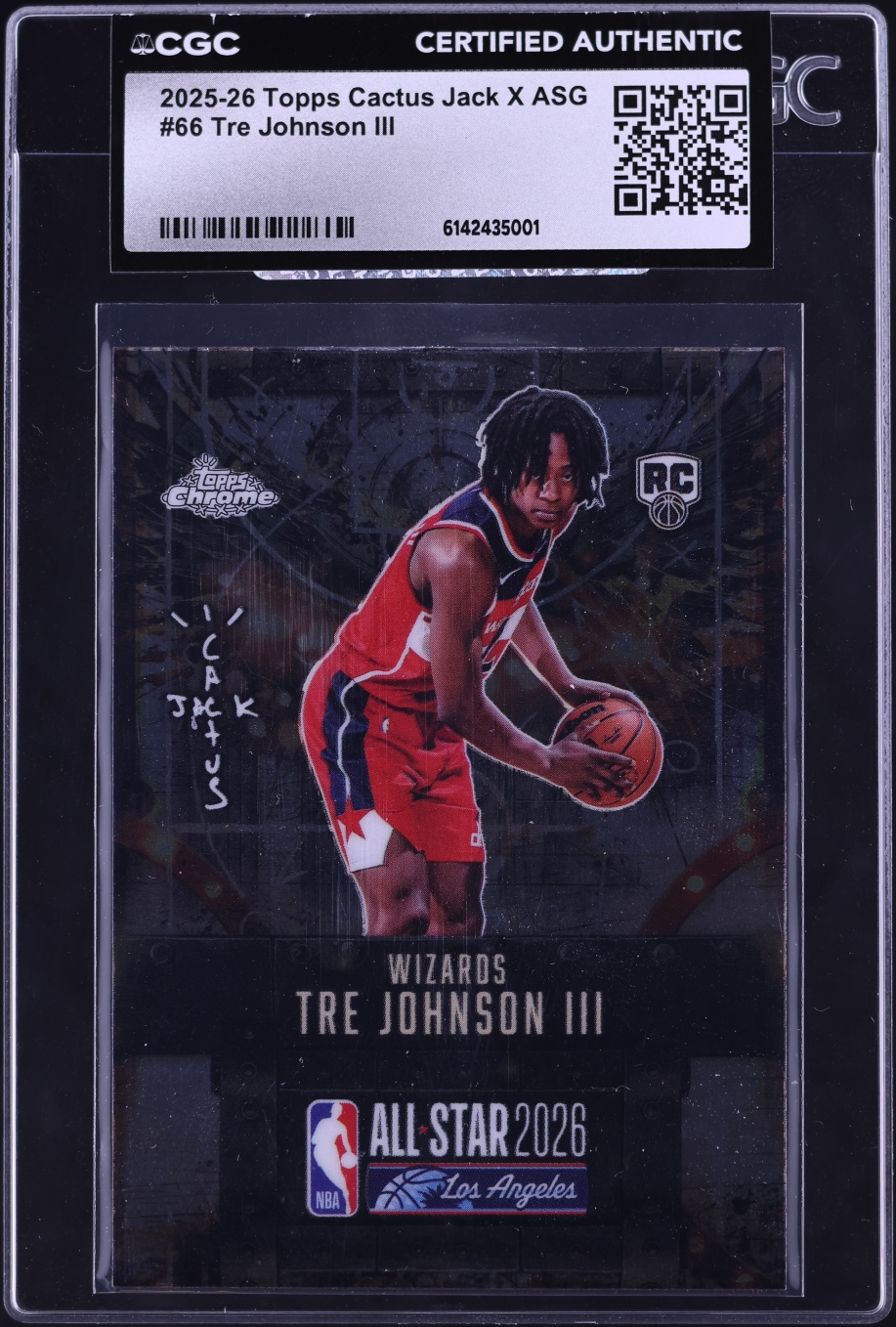 2025 Topps Chrome Cactus Jack X ASG Tre Johnson III ROOKIE #66 CGC AUTH