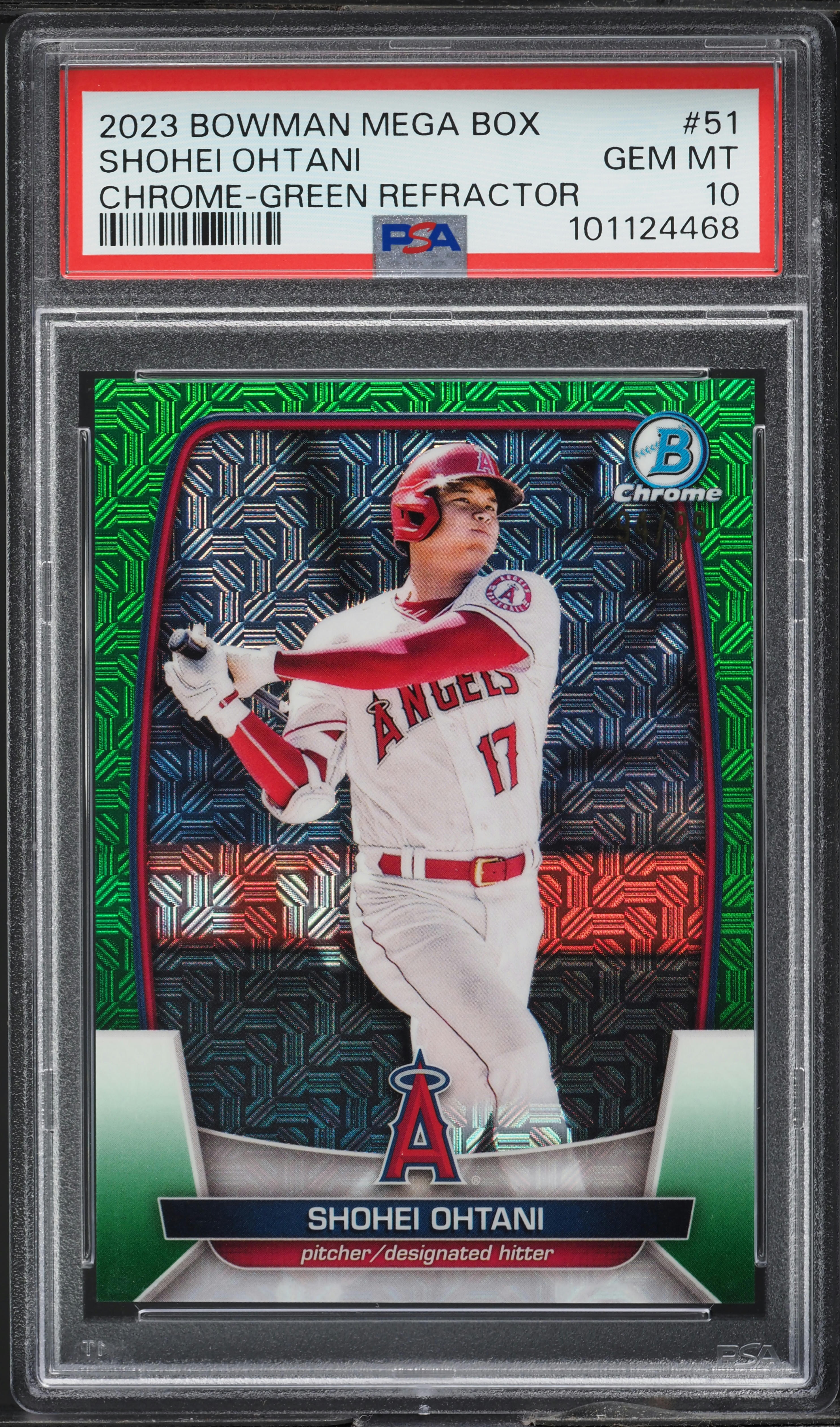 大谷翔平　bowman mega box green 2023 Bowman Chrome Mega Box Green Refractor Shohei Ohtani