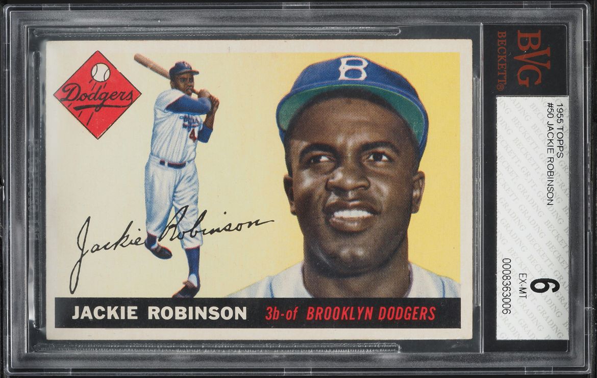 1955 Topps Jackie Robinson #50 BVG 6 EXMT