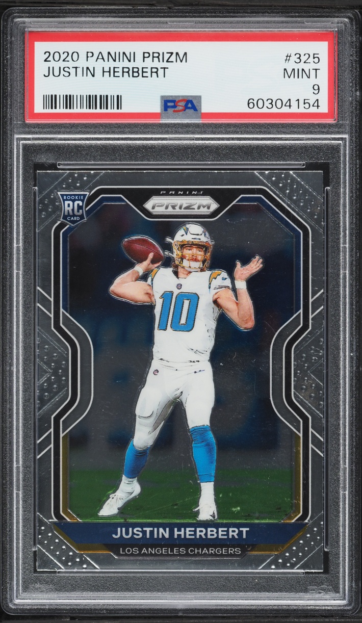 2020 Panini Prizm Justin Herbert ROOKIE #325 PSA 9 MINT