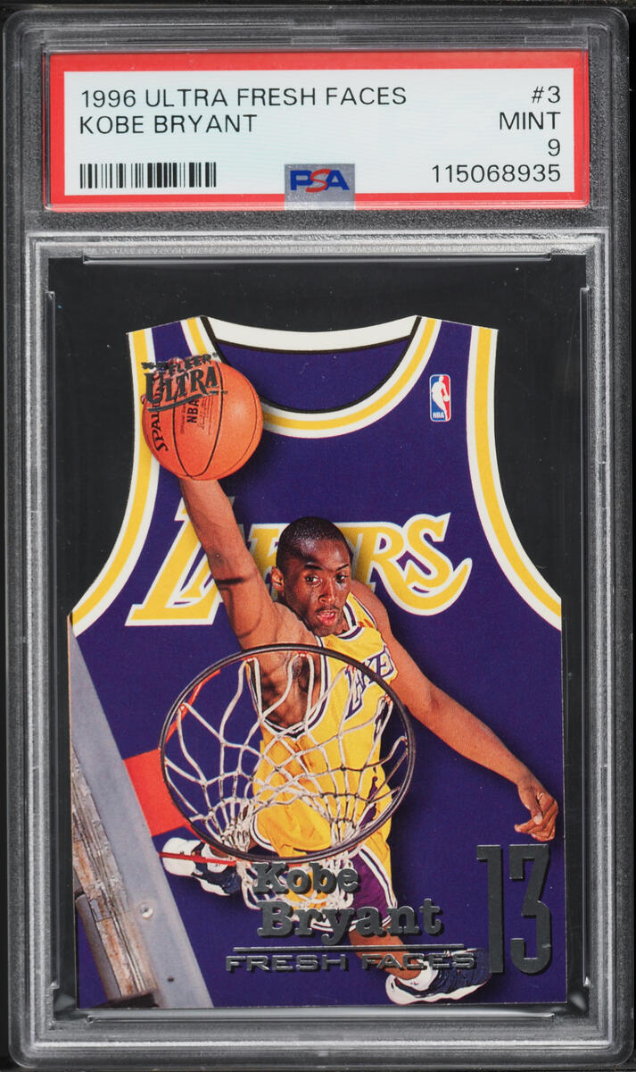 1996 Ultra Fresh Faces Die Cut Kobe Bryant ROOKIE #3 PSA 9 MINT - Photo 1