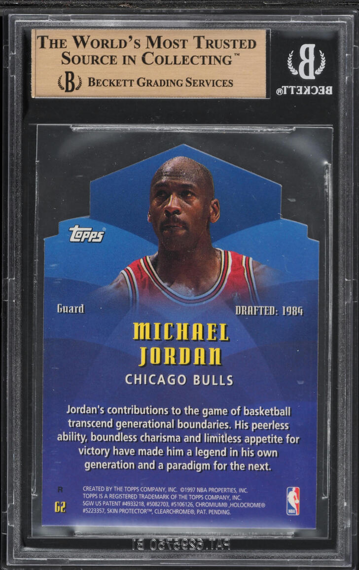 1997 Topps Generations Refractor Michael Jordan #G2 BGS 9.5 GEM MINT - Photo 2