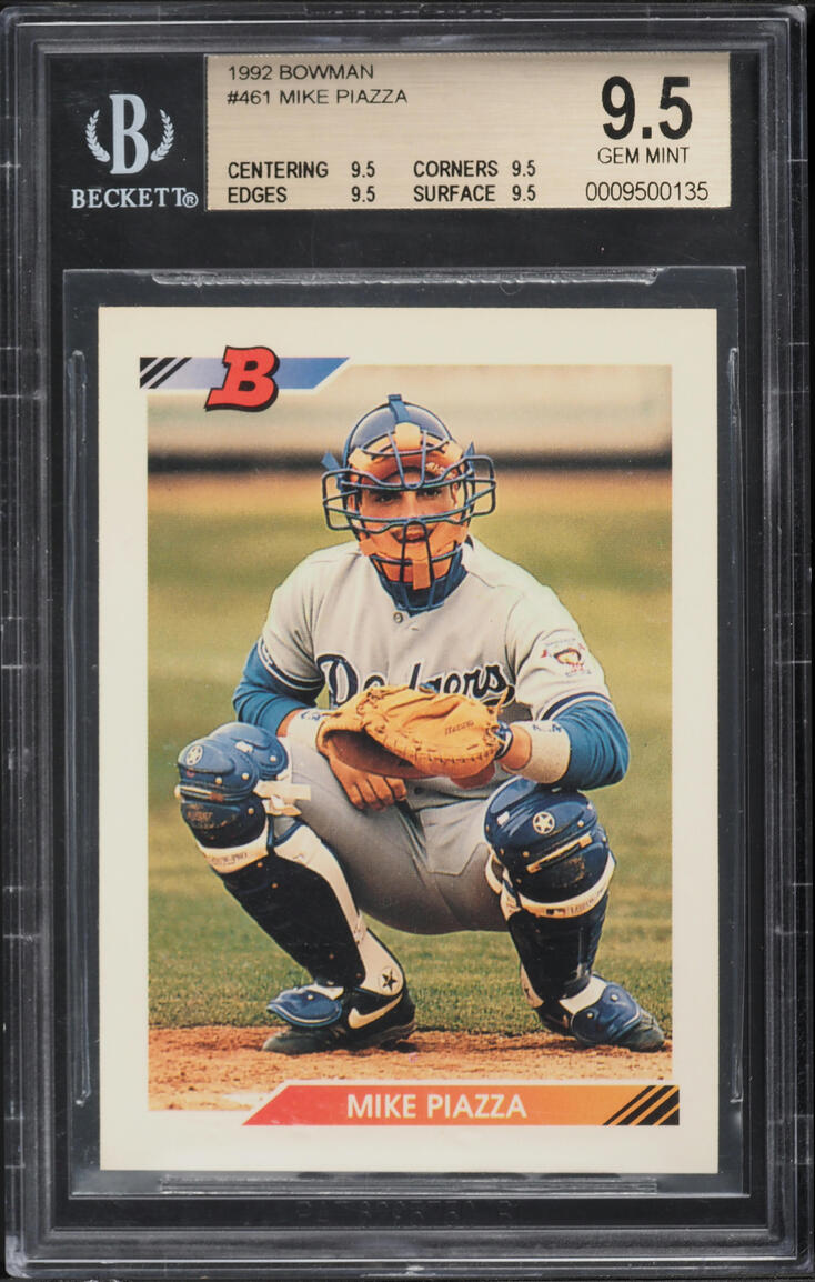 1992 Bowman Mike Piazza ROOKIE #461 BAS BGS 9.5 GEM MINT - Photo 1