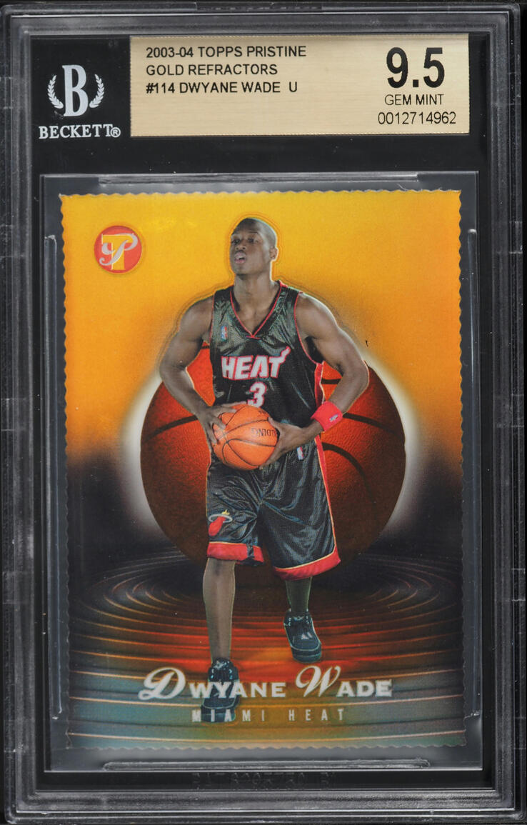 2003 Topps Pristine Gold Refractor Dwyane Wade ROOKIE /99 #114 BGS 9.5 GEM MINT - Photo 1