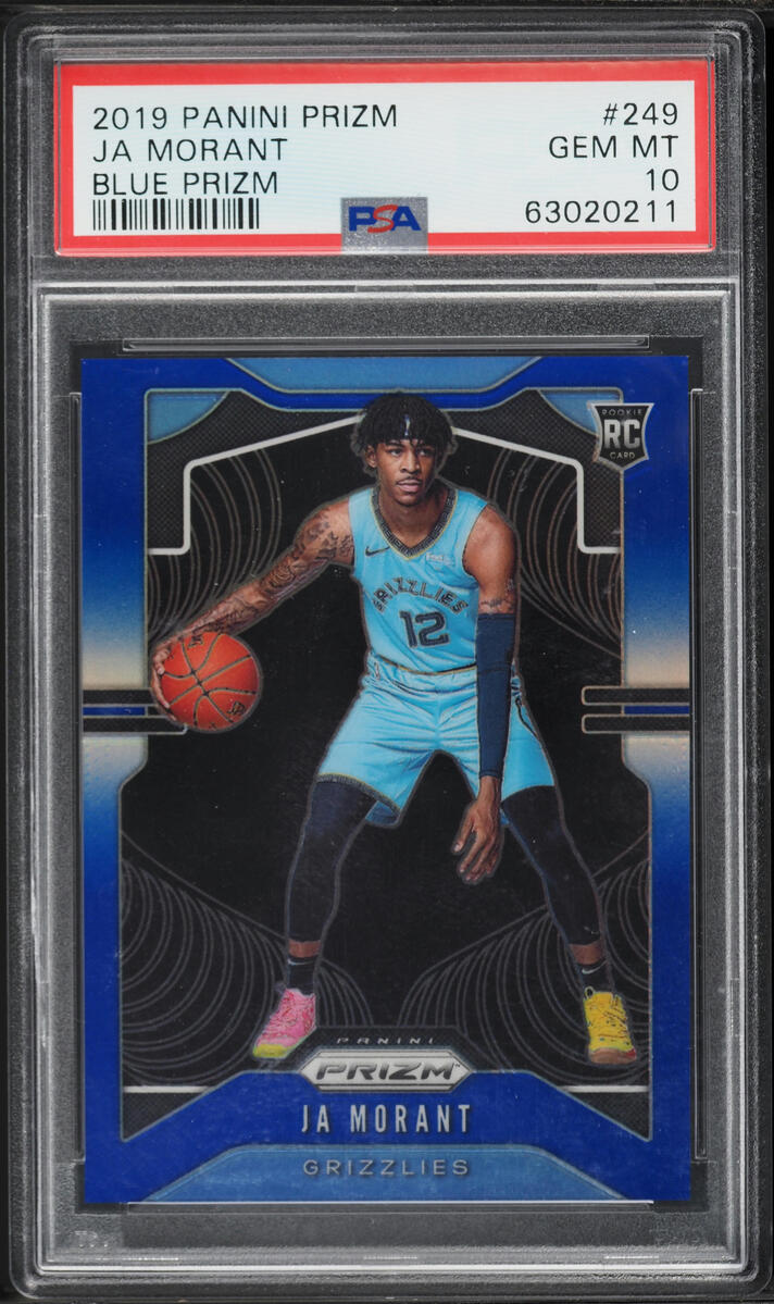 2019 Panini Prizm Blue Ja Morant ROOKIE /199 #249 PSA 10 GEM MINT - Photo 1
