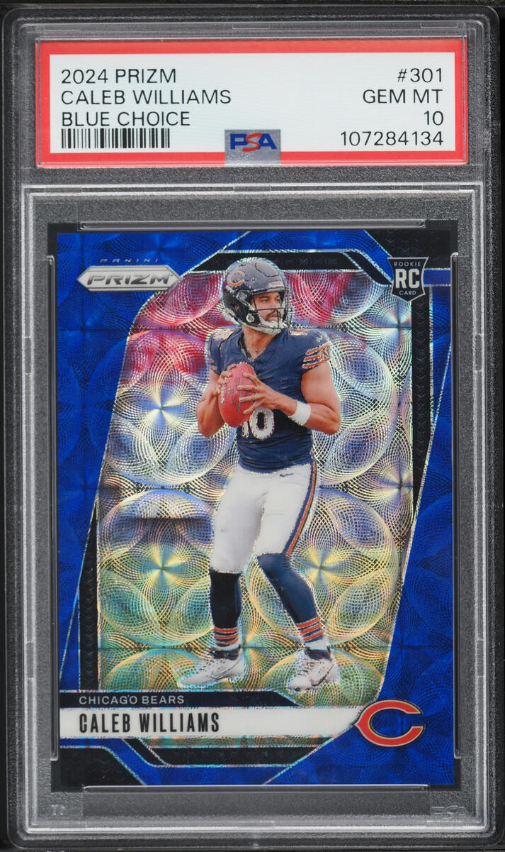 2024 Panini Prizm Blue Choice Caleb Williams ROOKIE /14 #301 PSA 10 GEM MINT - Photo 1