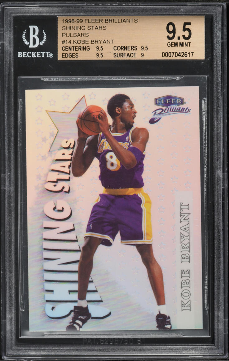 1998 Fleer Brilliants Shining Stars Pulsars Kobe Bryant #14 BGS 9.5 GEM MINT - Photo 1