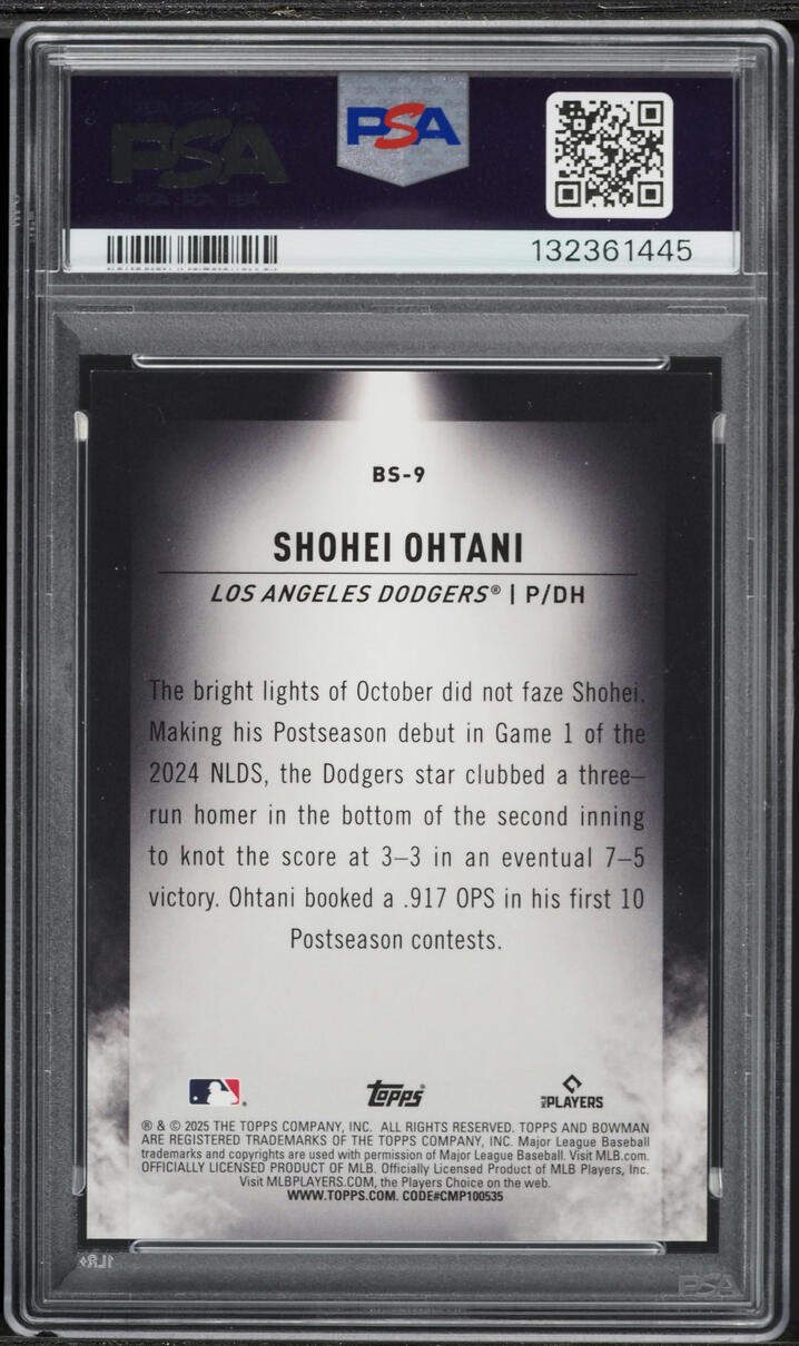 2025 Bowman Spotlights Shohei Ohtani #BS-9 PSA 9 MINT - Photo 2