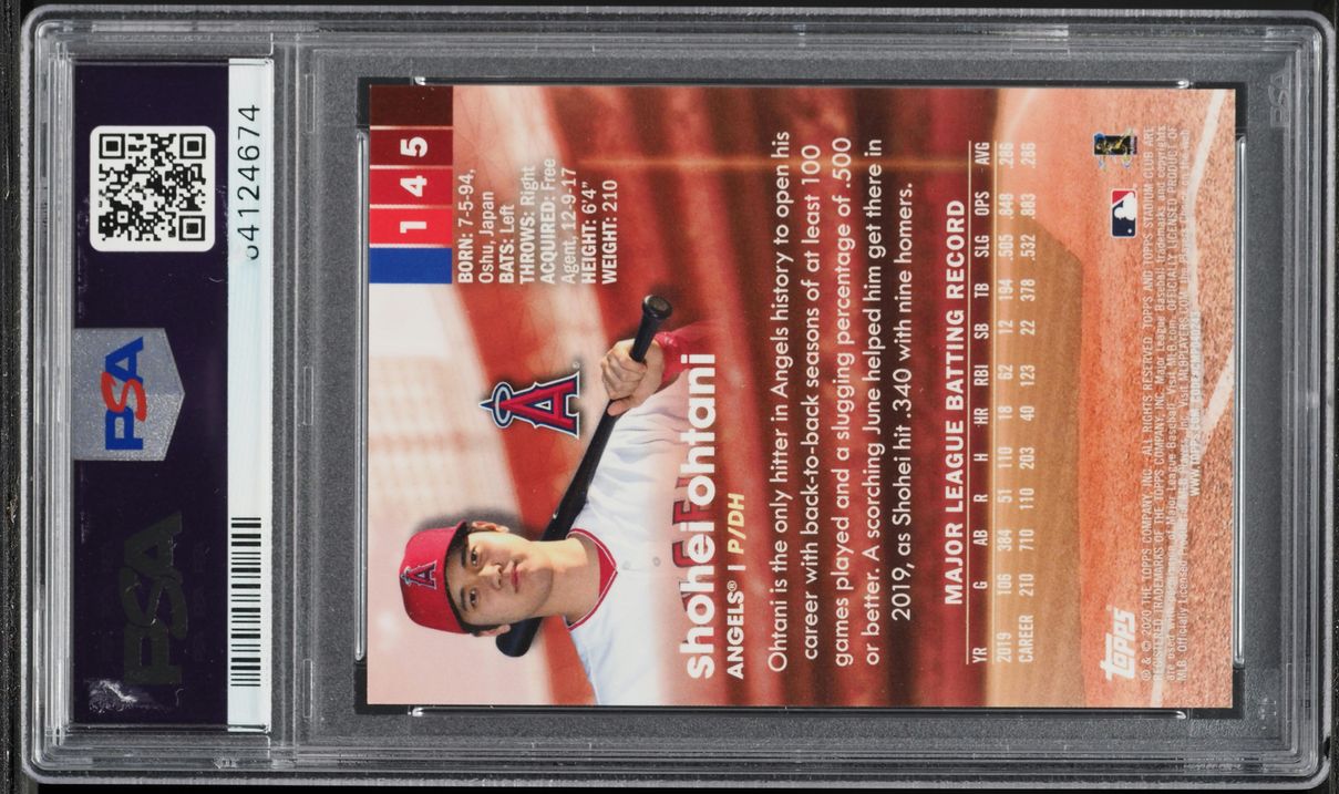 2020 Stadium Club Chrome Xfractor Shohei Ohtani #145 PSA 9 MINT - Photo 2