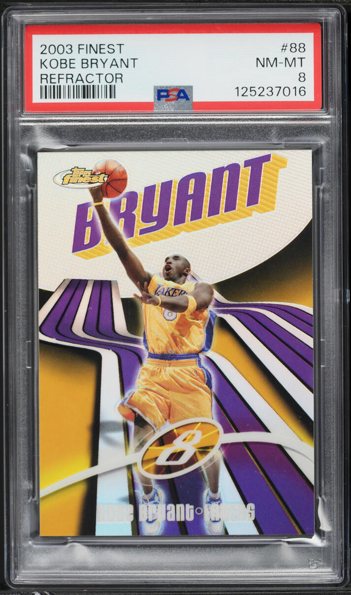 2003 Finest Refractor Kobe Bryant /250 #88 PSA 8 NM-MT - Photo 1