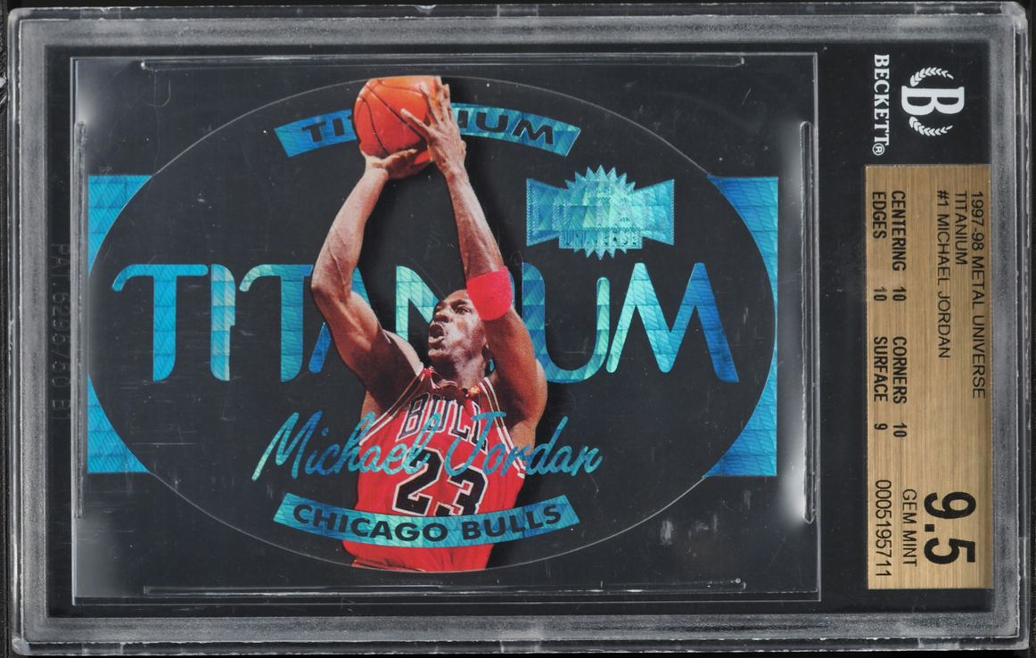 1997 Skybox Metal Universe Titanium Michael Jordan #1 BGS 9.5 GEM MINT - Photo 1