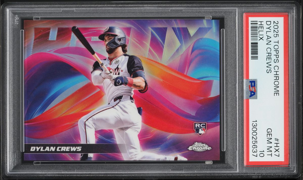 2025 Topps Chrome Helix Dylan Crews ROOKIE #HX7 PSA 10 GEM MINT - Photo 1