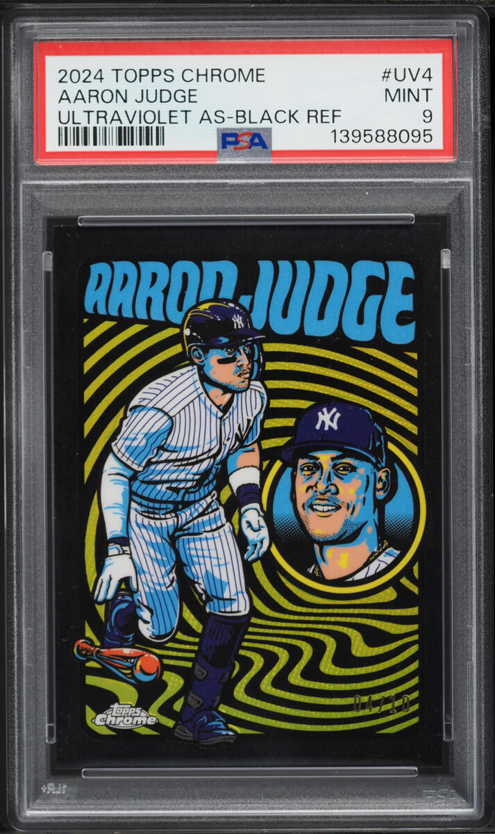 2024 Topps Chrome Ultraviolet All-Stars Black Aaron Judge /10 #UV4 PSA 9 MINT - Photo 1