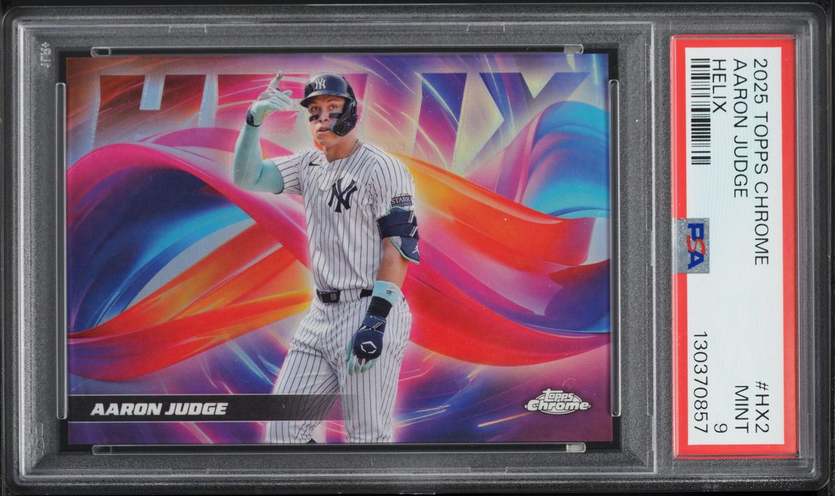 2025 Topps Chrome Helix Aaron Judge #HX2 PSA 9 MINT - Photo 1