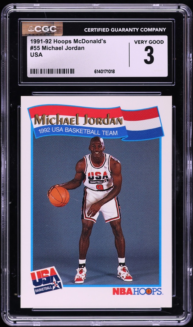 1991 Hoops McDonald's USA Michael Jordan #55 CGC 3 VG