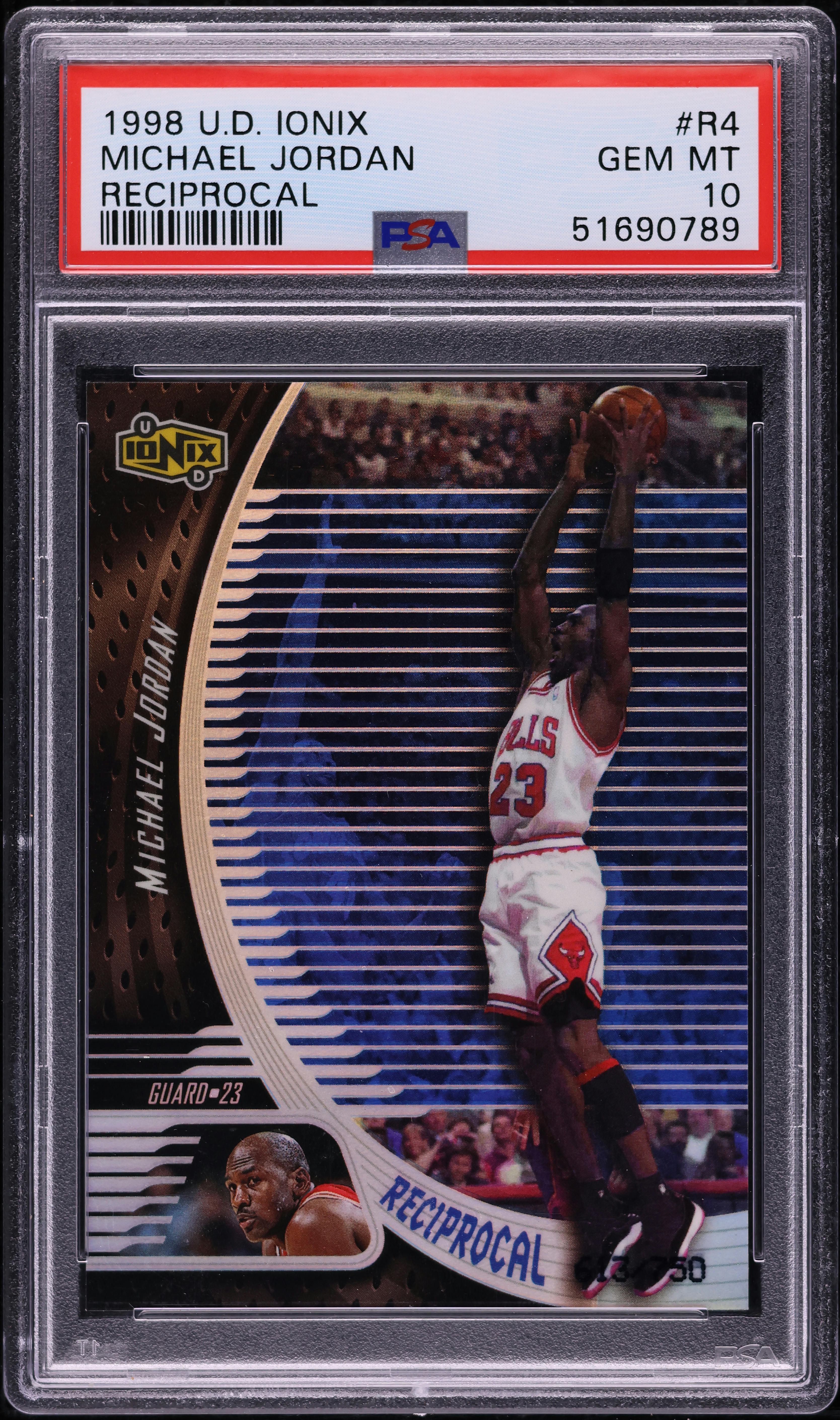 1998 Upper Deck Ionix Reciprocal Michael Jordan /750 #R4 PSA