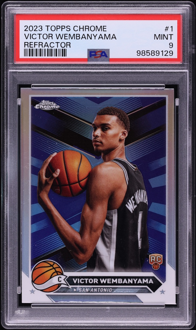 2023 Topps Chrome Refractor Victor Wembanyama ROOKIE #1 PSA 9 MINT