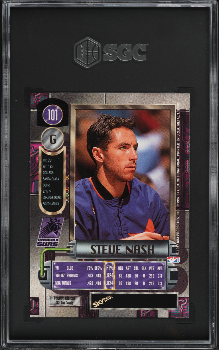 1997 Metal Universe Steve Nash #101 SGC 10 GEM MINT
