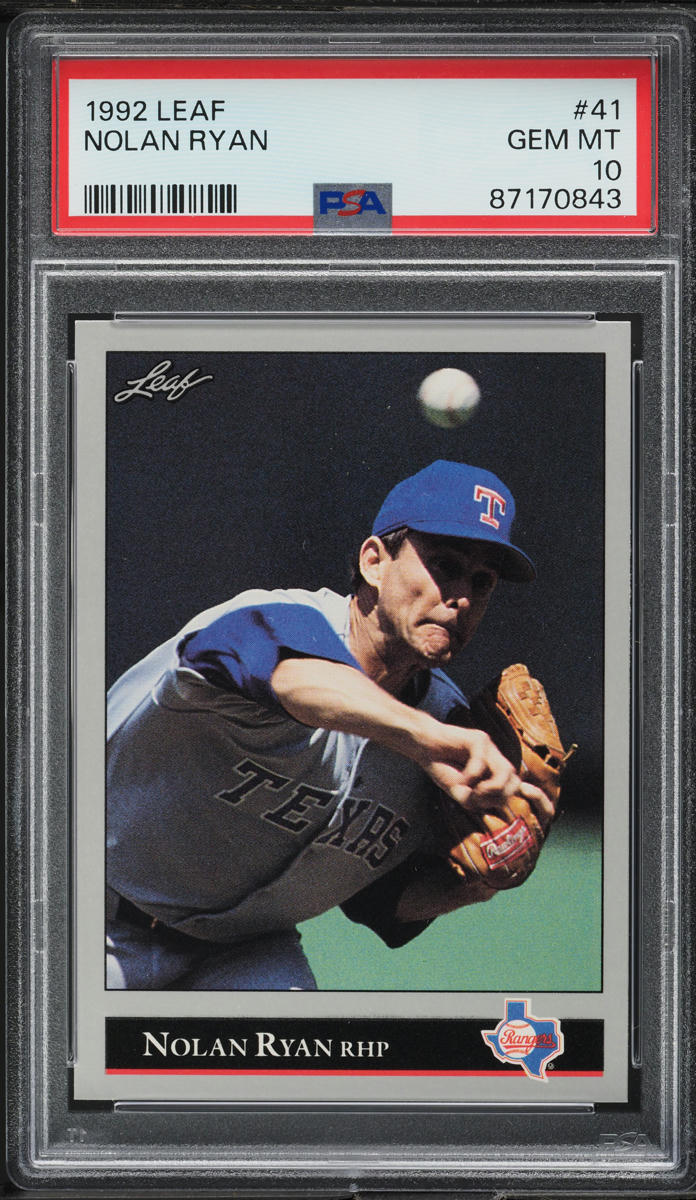 1992 Leaf Nolan Ryan #41 PSA 10 GEM MINT