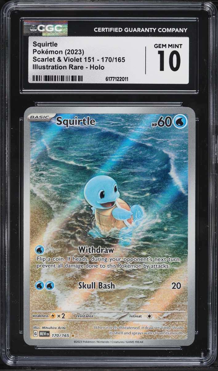 2023 Pokemon Scarlet & Violet 151 IR Squirtle #170 CGC 10 GEM MINT