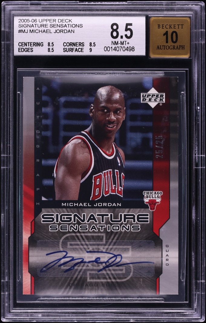 2005 Upper Deck Signature Sensations Michael Jordan AUTO 25/25 #SS-MJ BGS 8.5 NM-MT+