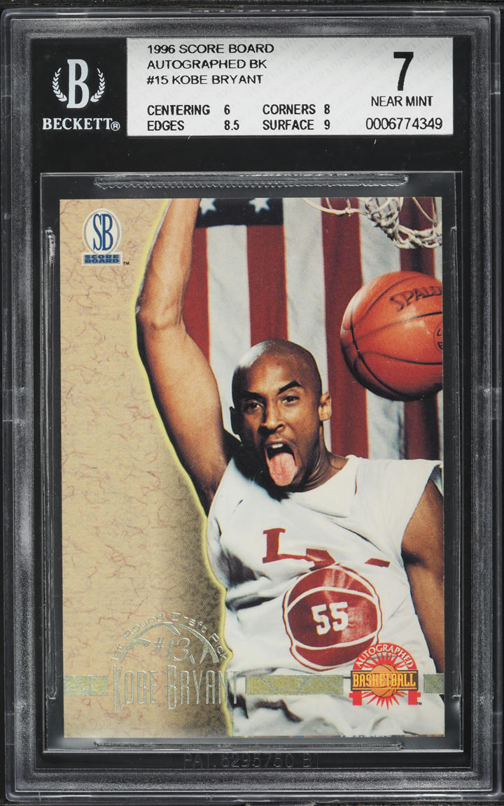 1996 Score Board Kobe Bryant ROOKIE #15 BGS 7 NRMT