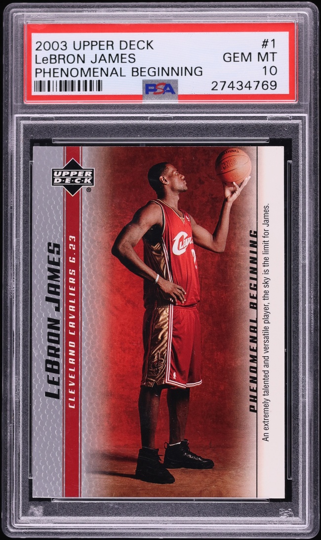 2003 Upper Deck Phenomenal Beginning LeBron James ROOKIE #1 PSA 10 GEM MINT