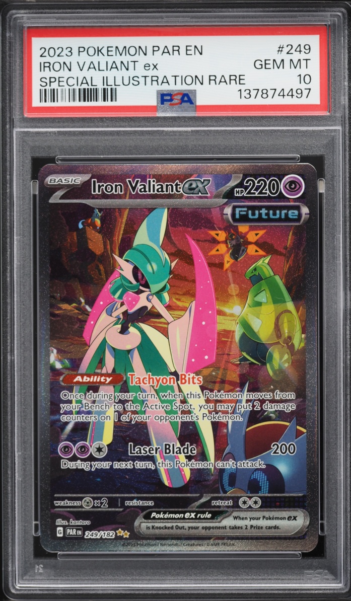 2023 Pokemon Scarlet & Violet Paradox Rift SIR Iron Valiant ex #249 PSA 10 GEM MINT