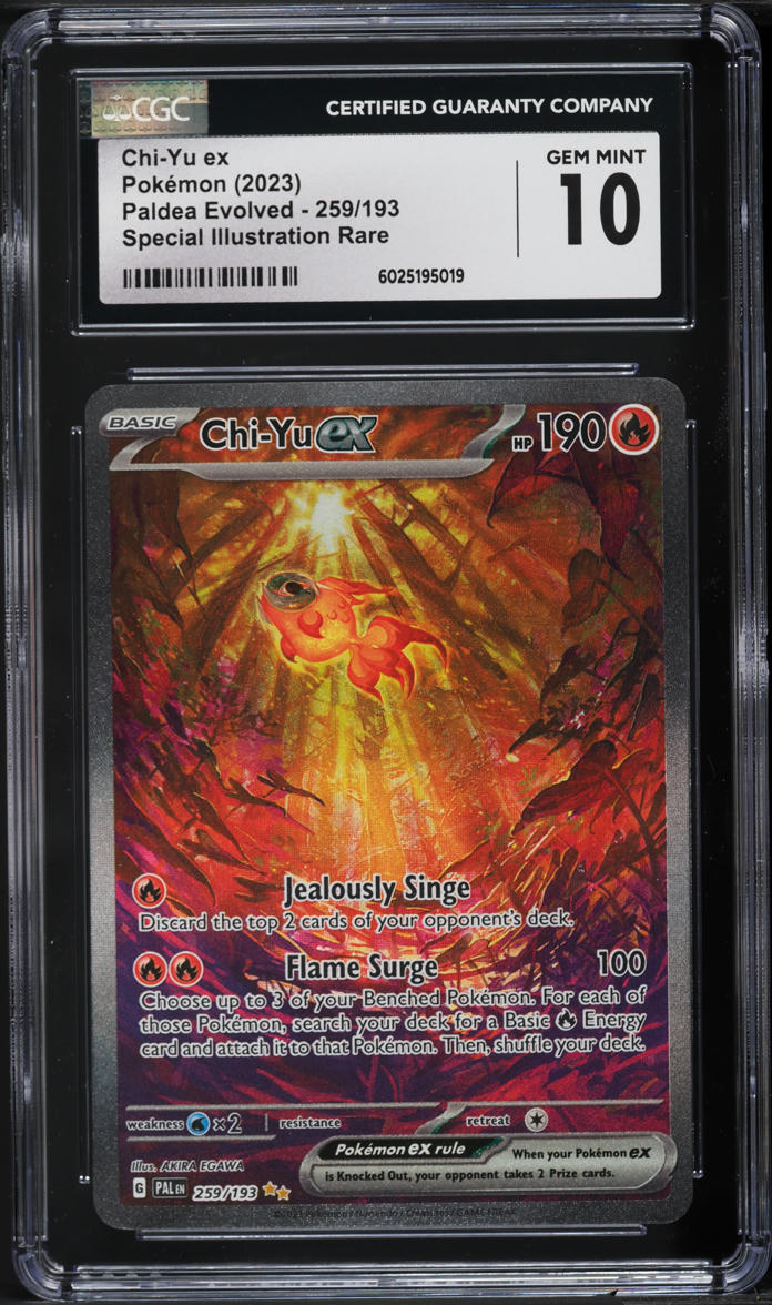 2023 Pokemon SV Paldea Evolved Art Rare Chi-Yu ex #259 CGC 10 GEM MINT - Main Image