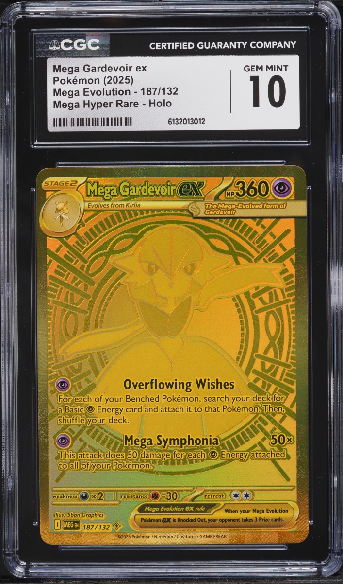 2025 Pokemon Mega Evolution MHR Mega Gardevoir ex #187 CGC 10 GEM MINT