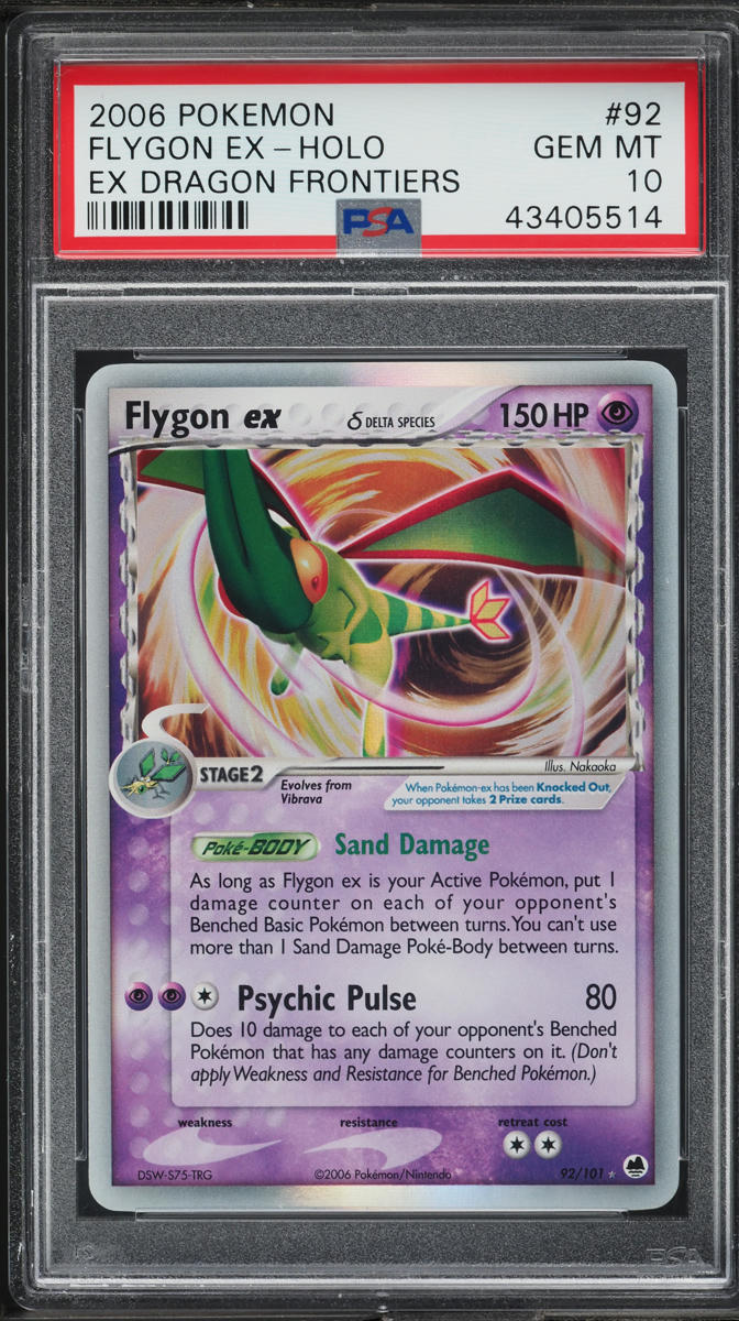 2006 Pokemon EX Dragon Frontiers Holo Flygon ex #92 PSA 10 GEM MINT