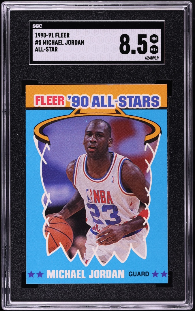1990 Fleer All-Stars Michael Jordan #5 SGC 8.5 NM-MT+