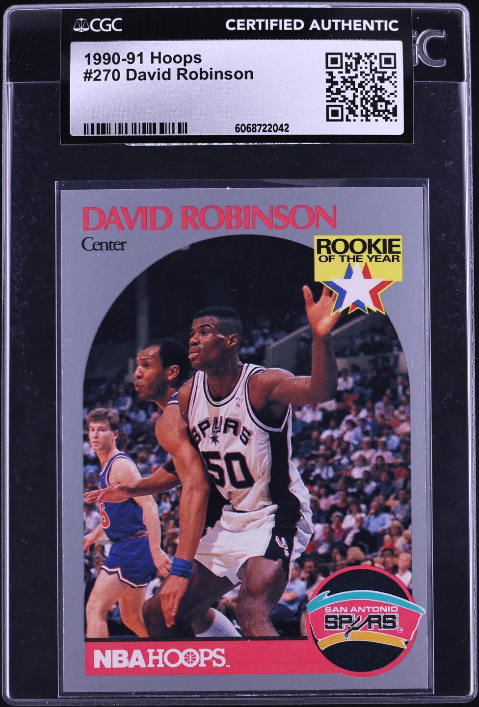 1990 Hoops David Robinson ROOKIE #270 CGC AUTH