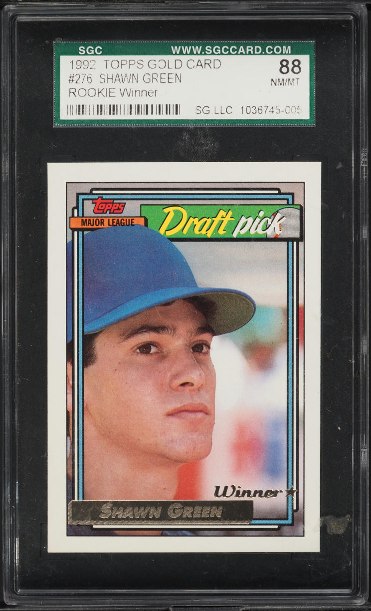 1992 Topps Gold Card Shawn Green ROOKIE #276 SGC 8 NM-MT