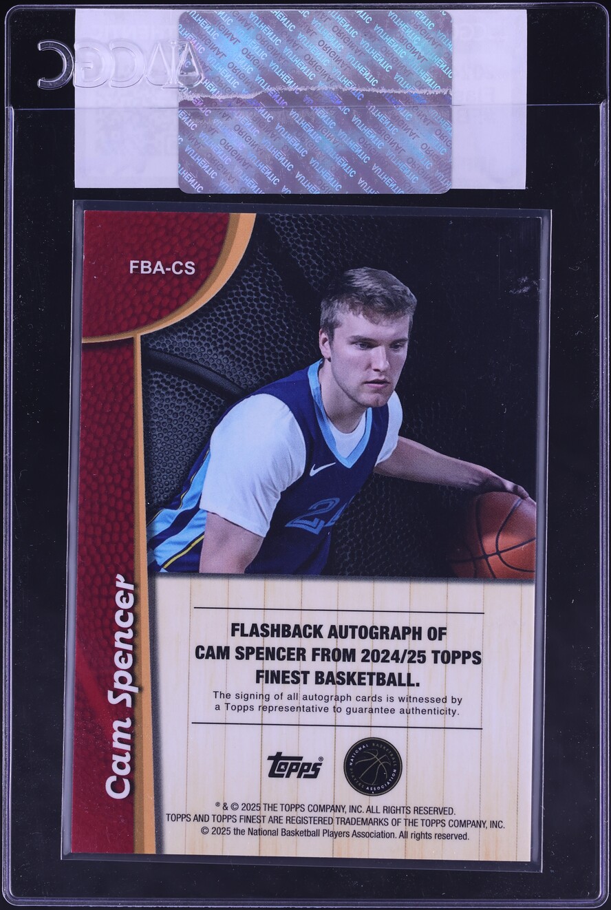 2024 Finest Flashback Cam Spencer ROOKIE AUTO #FBA-CS CGC AUTH on ...