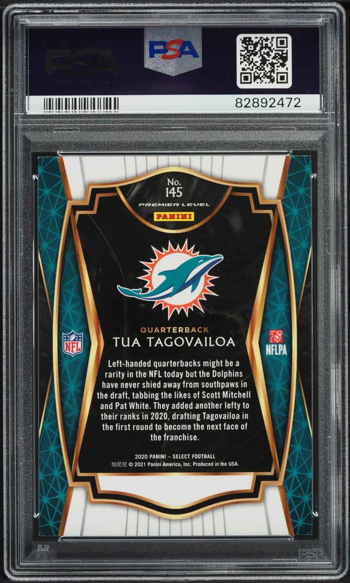 2020 Select Premier Level Tua Tagovailoa ROOKIE #145 PSA 10 GEM MINT