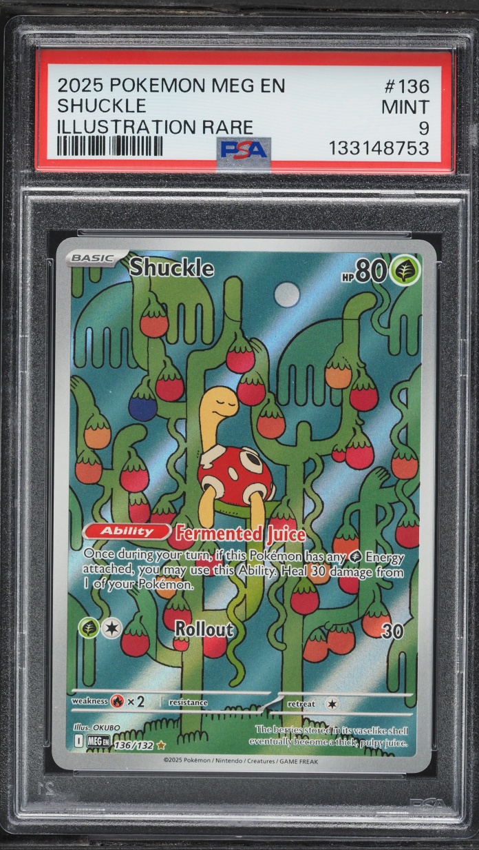 2025 Pokemon Mega Evolution IR Shuckle #136 PSA 9 MINT