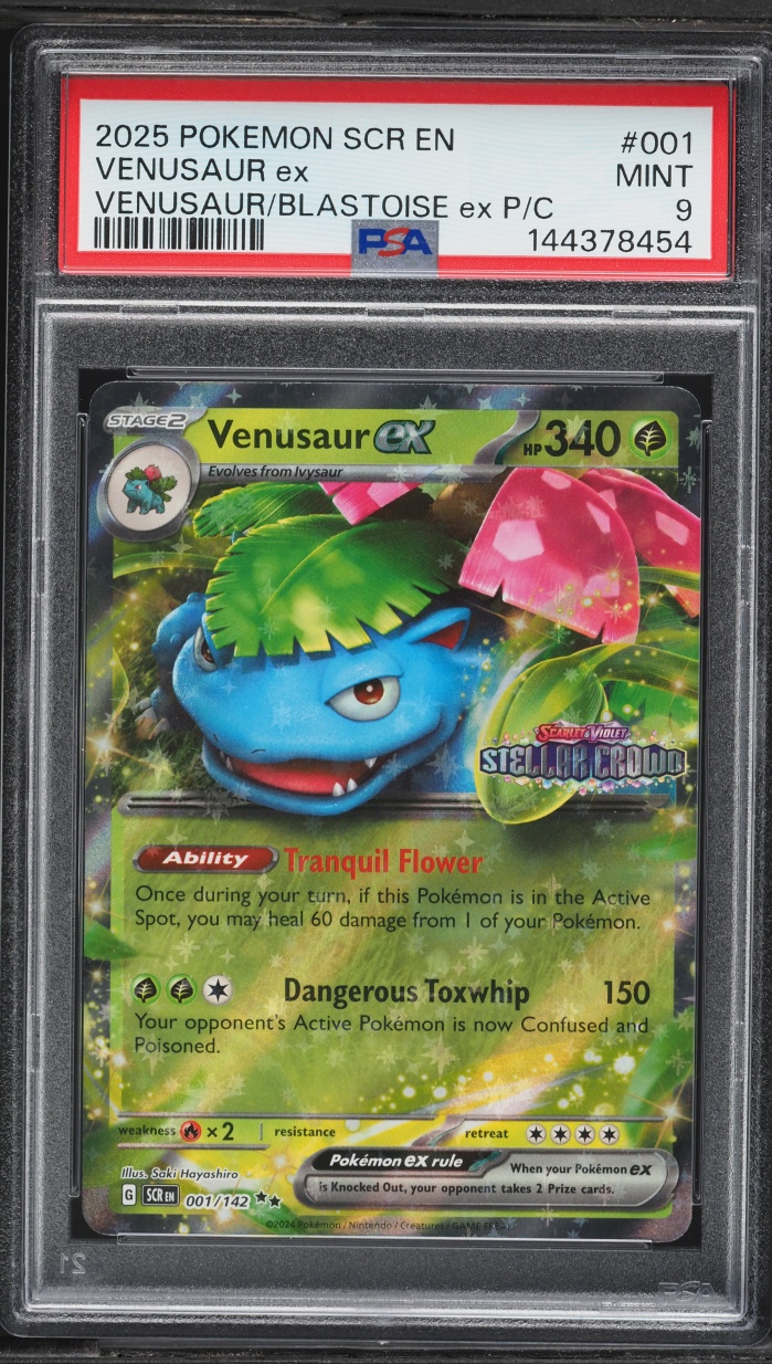 2025 Pokemon Scarlet & Violet Stellar Crown Holo Venusaur EX #1 PSA 9 MINT