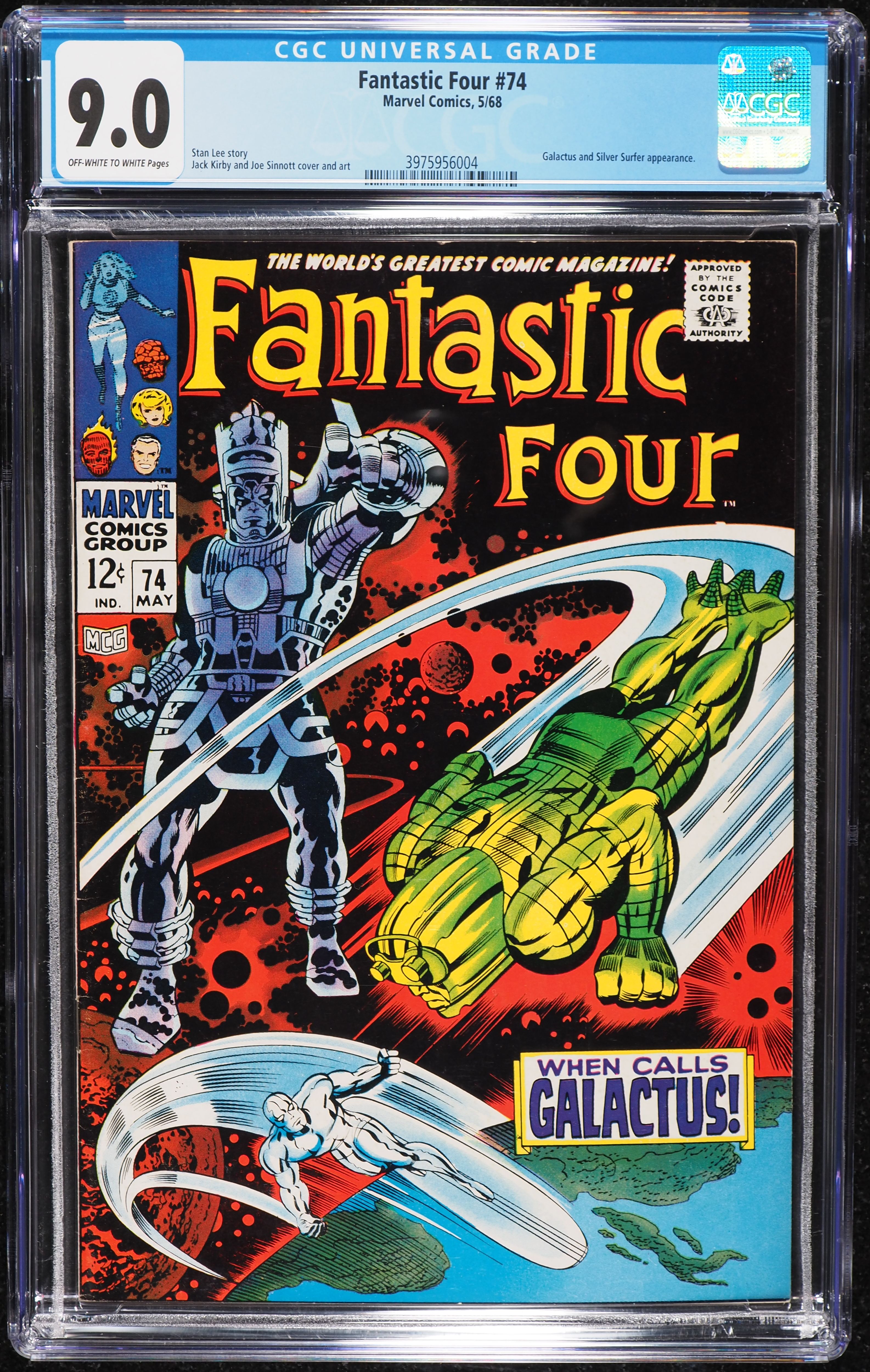 Fantastic Four #74 (Marvel, 1968) CGC 9 Off-White to White Pages