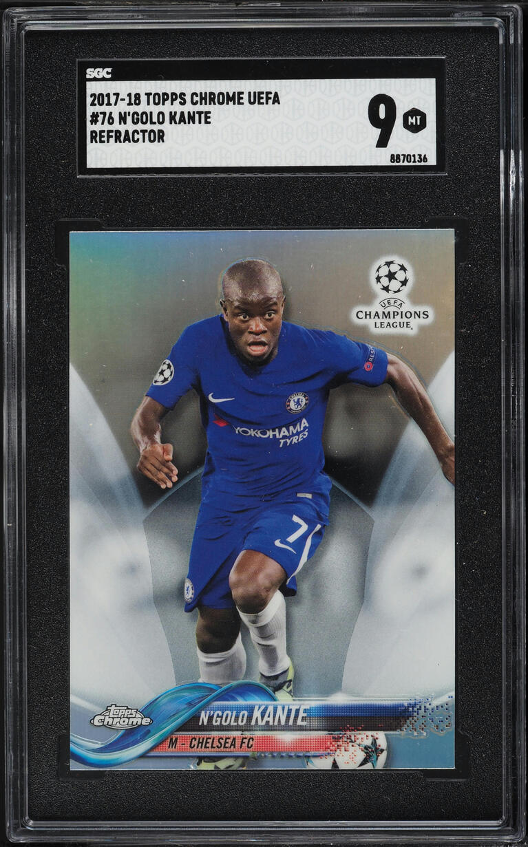 2017 Topps Chrome UEFA Refractor N'Golo Kante #76 SGC 9 MINT