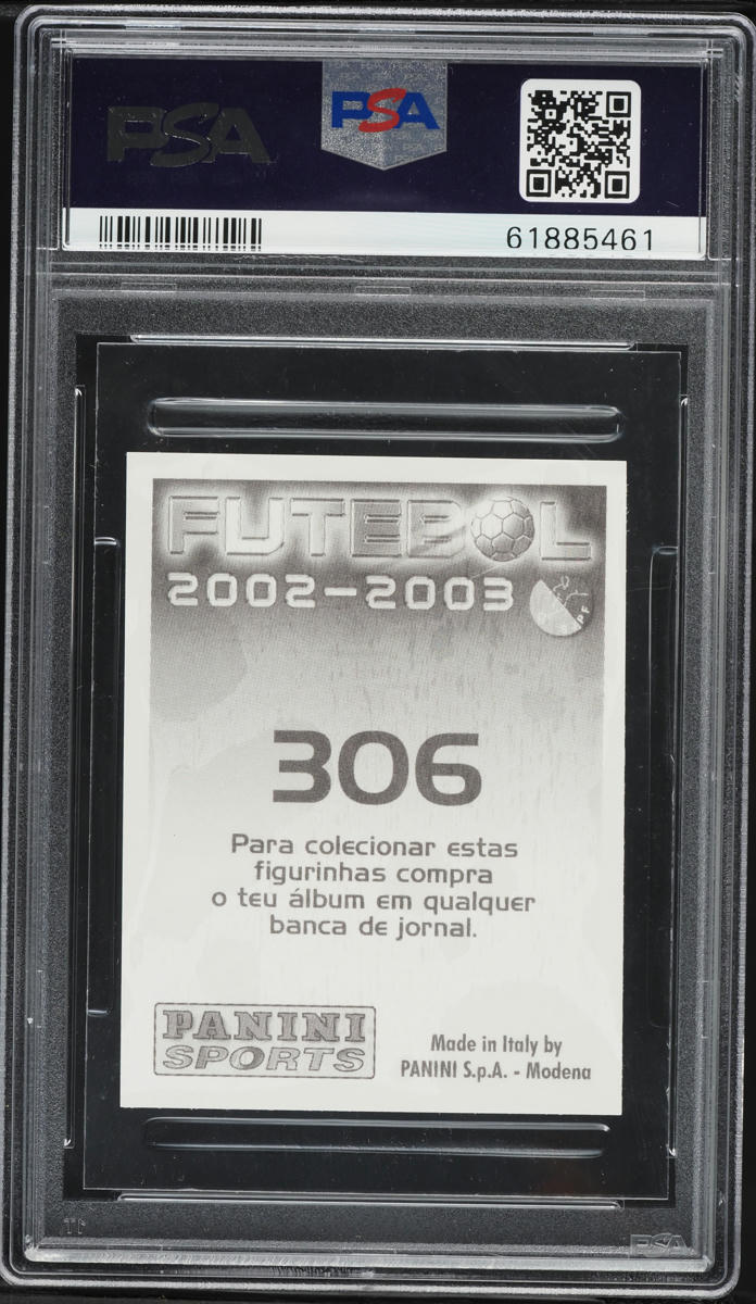 2002 Panini Futebol Portugal Stickers Cristiano Ronaldo ROOKIE #306 PSA 9 MINT