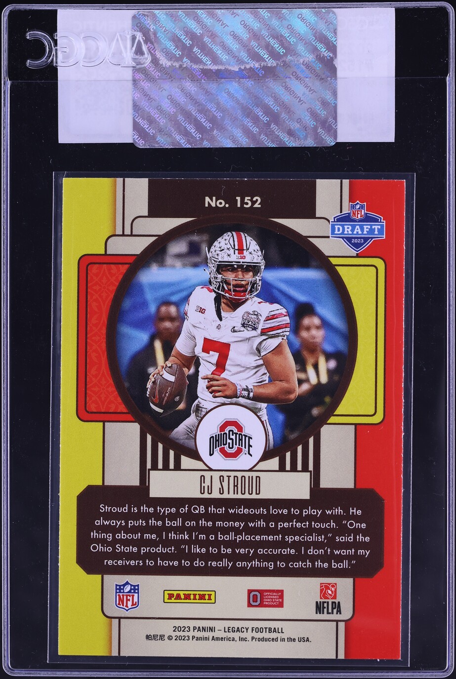 2023 Panini Legacy C.J. Stroud ROOKIE #152 CGC AUTH