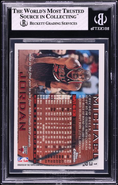 1996 Topps Chrome Refractor Michael Jordan #139 BGS 7 NRMT