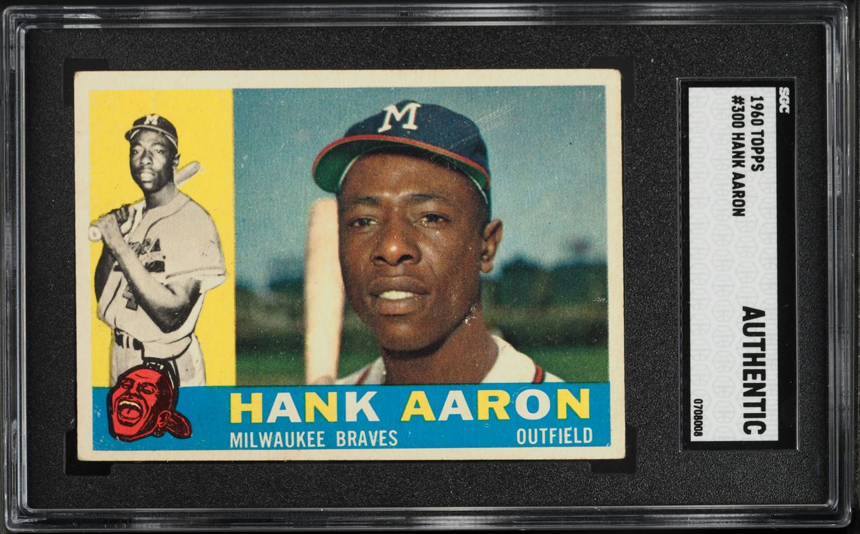 1960 Topps Hank Aaron #300 SGC AUTH