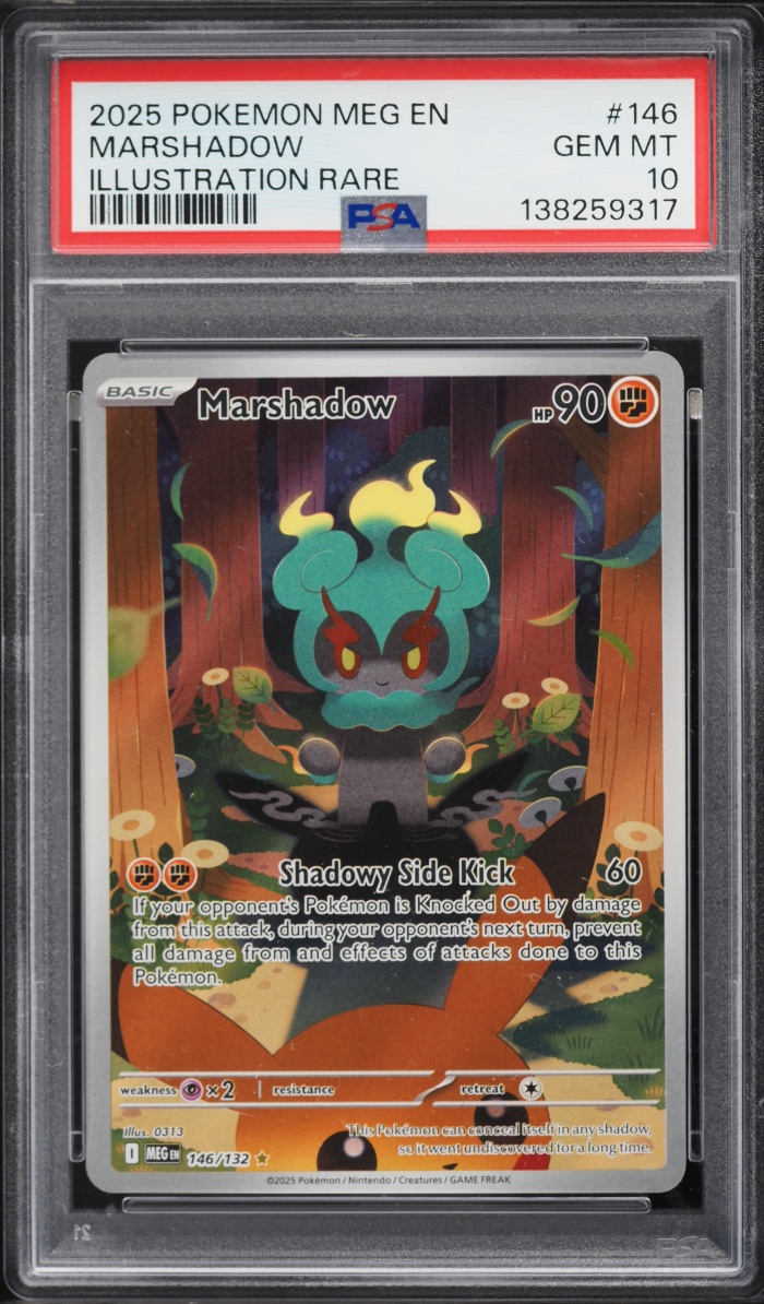 2025 Pokemon Mega Evolution IR Marshadow #146 PSA 10 GEM MINT