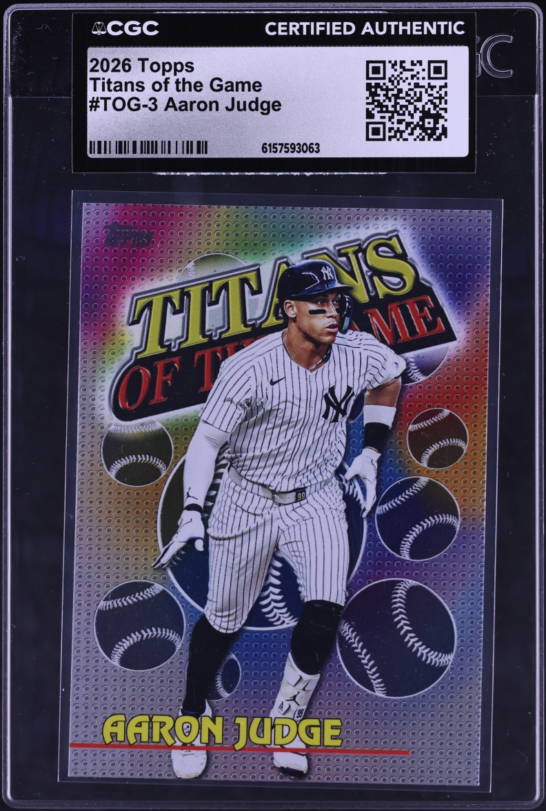 2026 Topps Titans Of The Game Aaron Judge #TOG-3 CGC AUTH