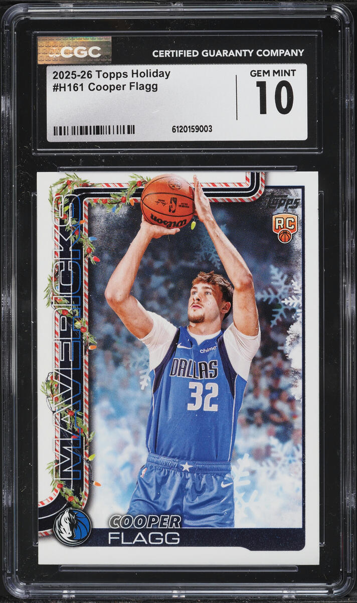 2025 Topps Holiday Cooper Flagg ROOKIE #H161 CGC 10 GEM MINT