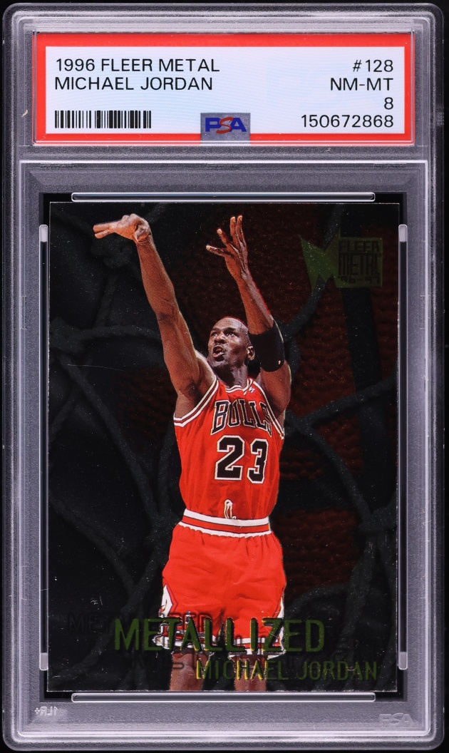 1996 Metal Metallized Michael Jordan #128 PSA 8 NM-MT