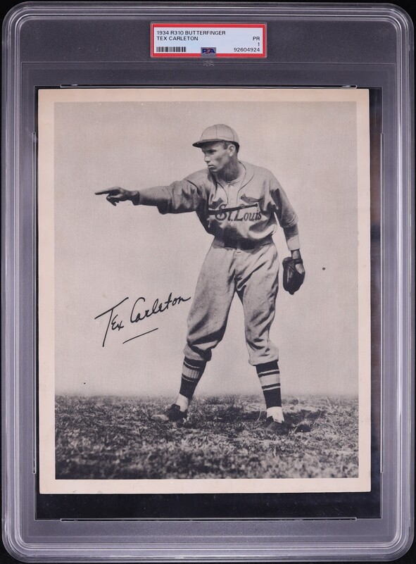 1934 R310 Butterfinger Tex Carleton PSA 1 PR